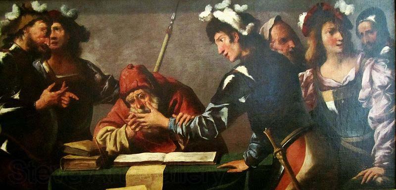 Pietro della Vecchia Soldiers at the palmist. Spain oil painting art